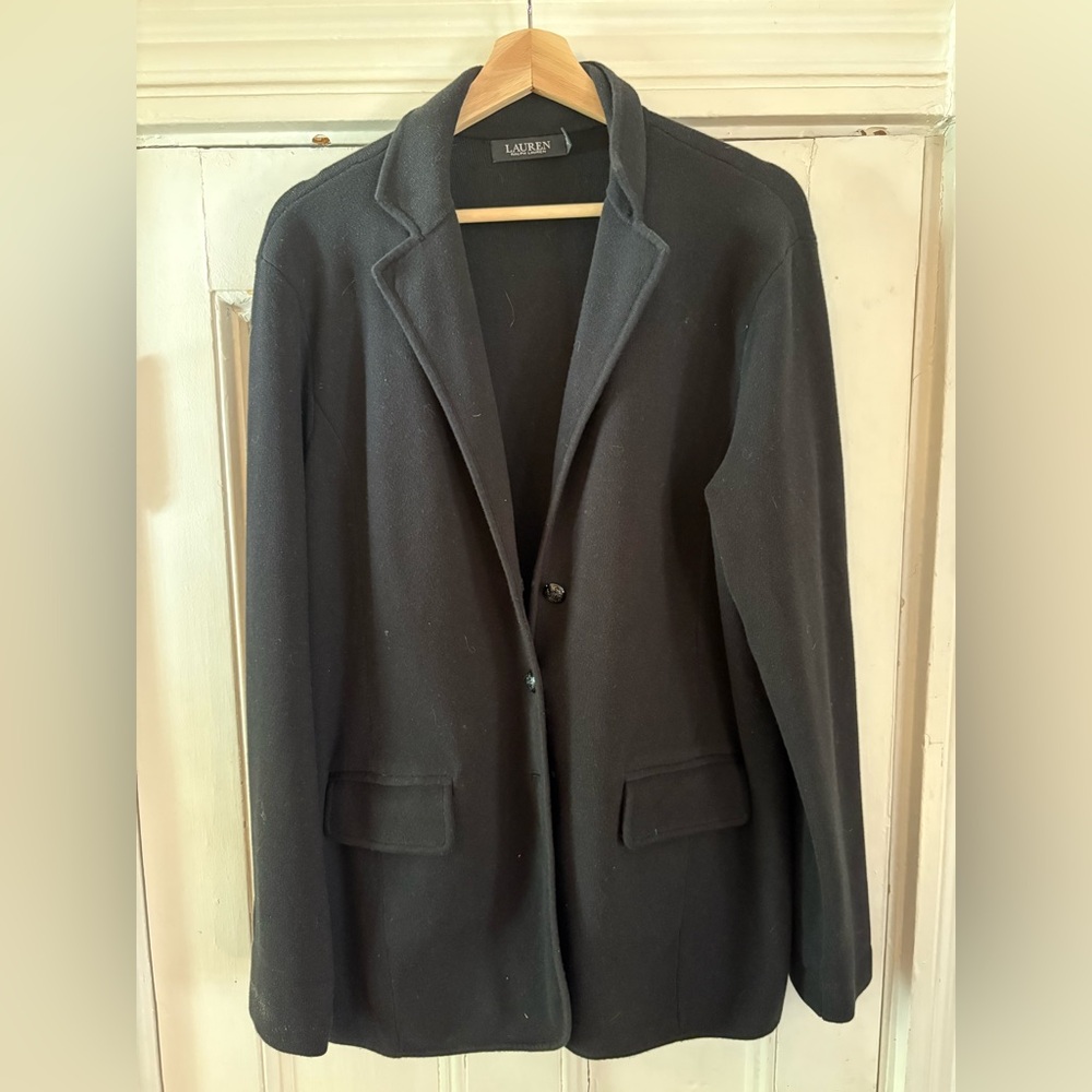 Ralph Lauren Black Sweater Blazer